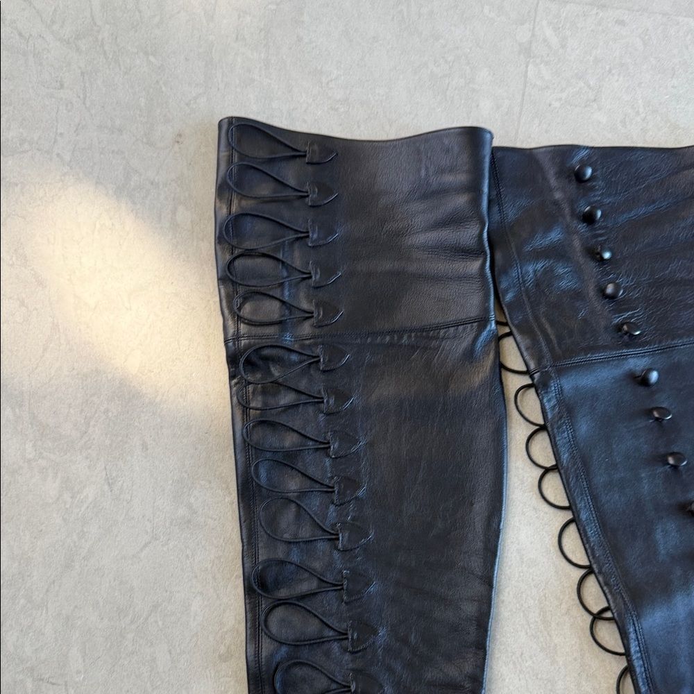 Christian Louboutin Black Over the Knee Boots - Picture 4 of 8